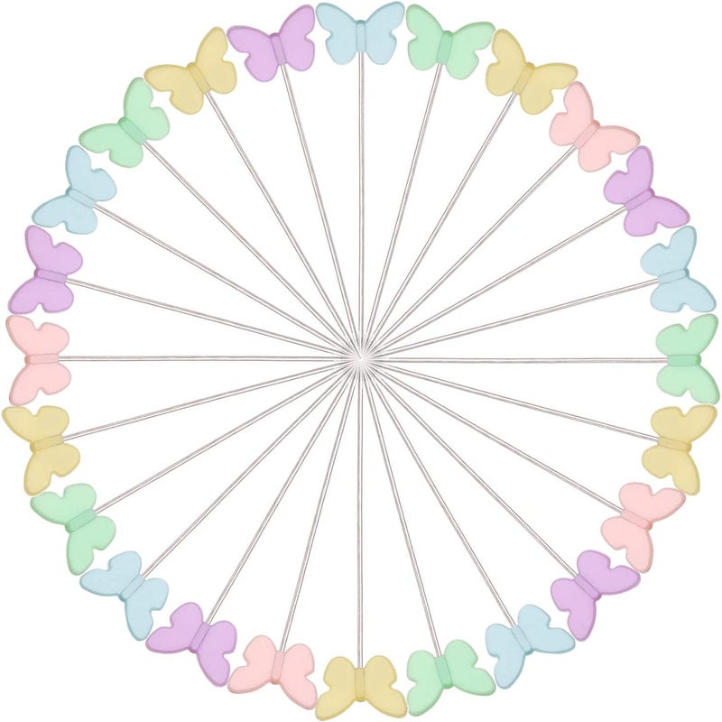 Elisel 200 pcs Multicolor Straight Pins Straight Quilting Pins Craft Positioning Pins Fixed Sewing Marker Needle for Crafting Dressmaker and Other Crafts Making (Butterflies) - Image 4